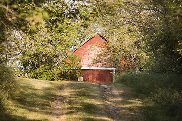 Image showing Old Red Barn