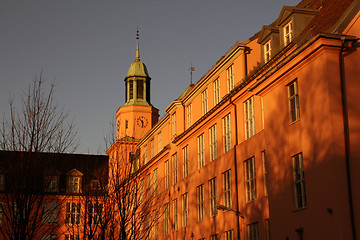 Image showing Building in sunset