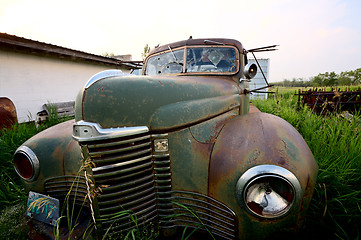 Image showing Abandoned vintage car