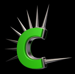 Image showing prickles letter c