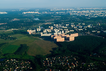 Image showing aerial view of town