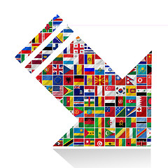 Image showing flags of the world with icon set