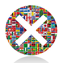 Image showing flags of the world with icon set