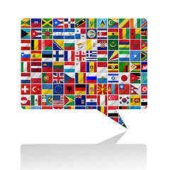 Image showing flags of the world with icon set