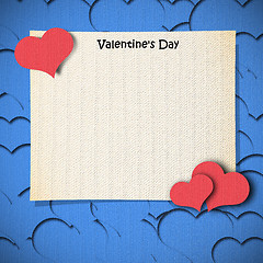 Image showing romantic Valentine's Day card with photo frame 