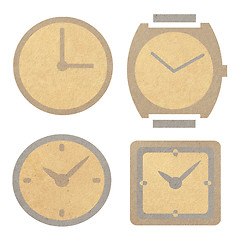 Image showing clock recycled paper craft 