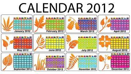 Image showing 2012 calendar