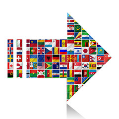 Image showing flags of the world with icon set