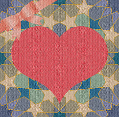 Image showing Valentine's day or Wedding background with hearts 