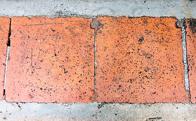 Image showing Red-brown brick ( laterite ) 