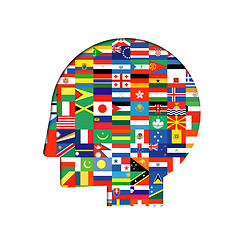 Image showing flags of the world with icon set