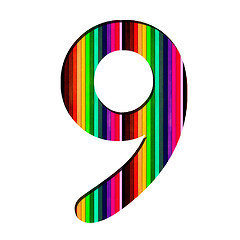 Image showing Number made from colorful numbers 