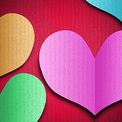 Image showing Valentine's day or Wedding background with hearts 