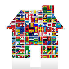 Image showing flags of the world with icon set