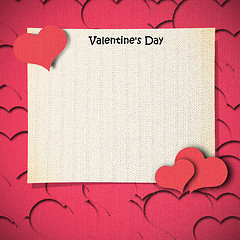 Image showing romantic Valentine's Day card with photo frame 