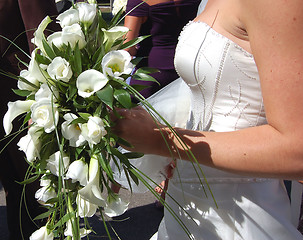 Image showing Bouquet and Bride