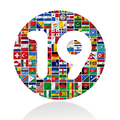 Image showing flags of the world with icon set