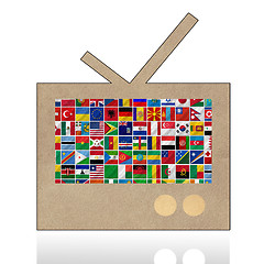 Image showing flags of the world with icon set