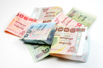 Image showing close up of thai money 