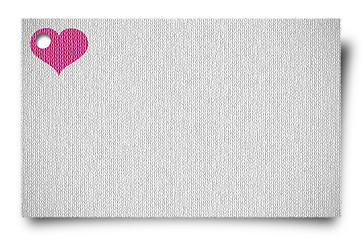 Image showing greeting, wedding or birthday card with heart 