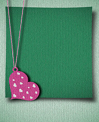 Image showing romantic Valentine's Day card with photo frame 