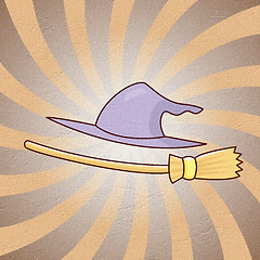 Image showing Stylish broom for a witch 