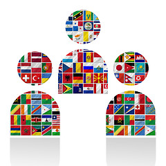 Image showing flags of the world with icon set