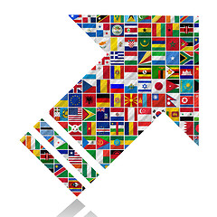 Image showing flags of the world with icon set
