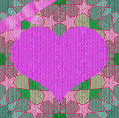 Image showing Valentine's day or Wedding background with hearts 