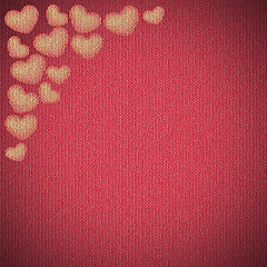 Image showing Valentines day background frame with heart shaped ornament 