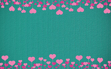 Image showing Valentine's day or Wedding background with hearts 