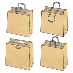 Image showing Paper bags on white background 