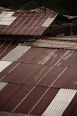 Image showing A rusty corrugated iron metal texture 