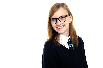 Image showing Casual shot of a teenager school girl, looking pretty