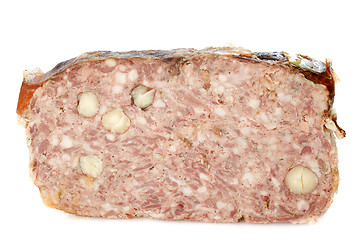 Image showing pate with hazelnuts
