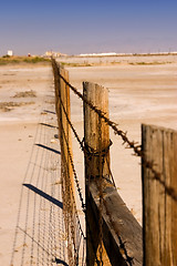 Image showing Fence Under Clear Skies