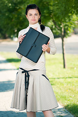 Image showing Young business woman