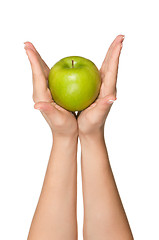 Image showing Hand with apple