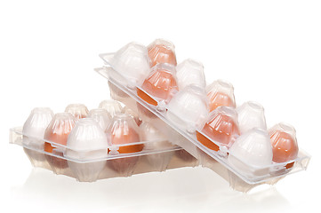 Image showing Eggs in box