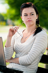 Image showing Young business woman