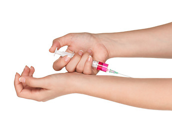 Image showing Hand with syringe