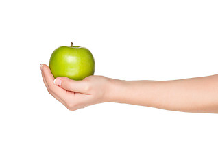 Image showing Hand with apple