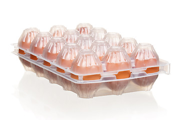 Image showing Eggs in box