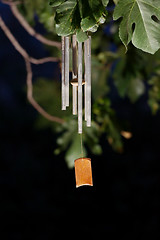 Image showing Wind chime at night