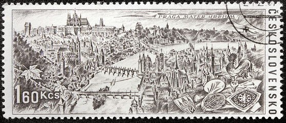 Image showing Old Prague Stamp