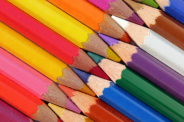Image showing Interlaced Crayons