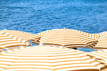 Image showing beach umbrellas