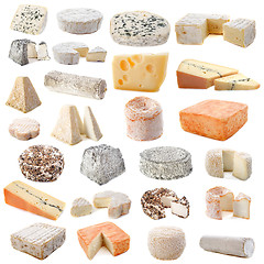 Image showing various cheeses