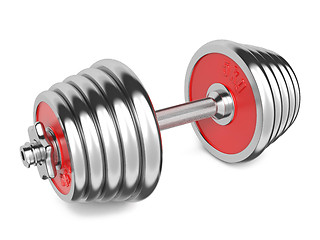 Image showing Iron Dumbbells Weight on White Background. 3d