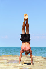 Image showing Yoga on the Sea